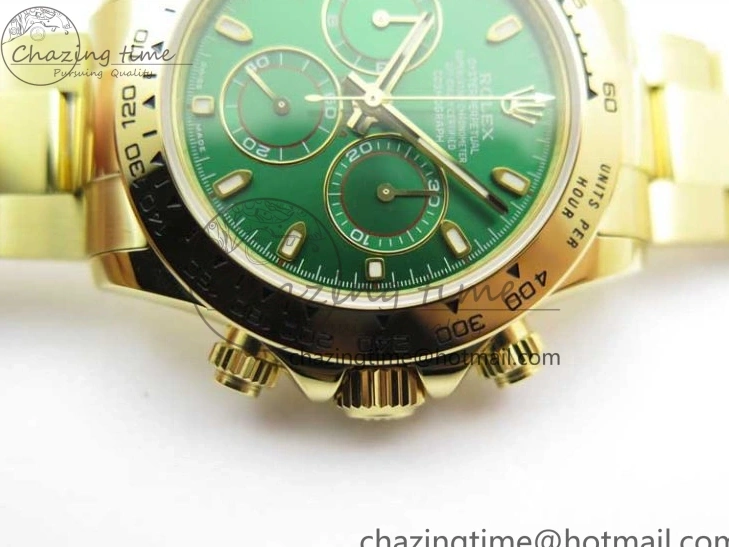 MiroTime 0302 Minimalist Daytona YG KKF 1:1 Best Edition 904L Steel Green Dial on YG Bracelet A 2451